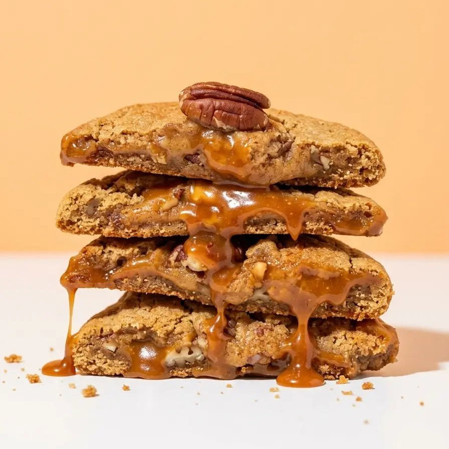Cookie noix de pécan et caramel fait maison livré en France en 48H.