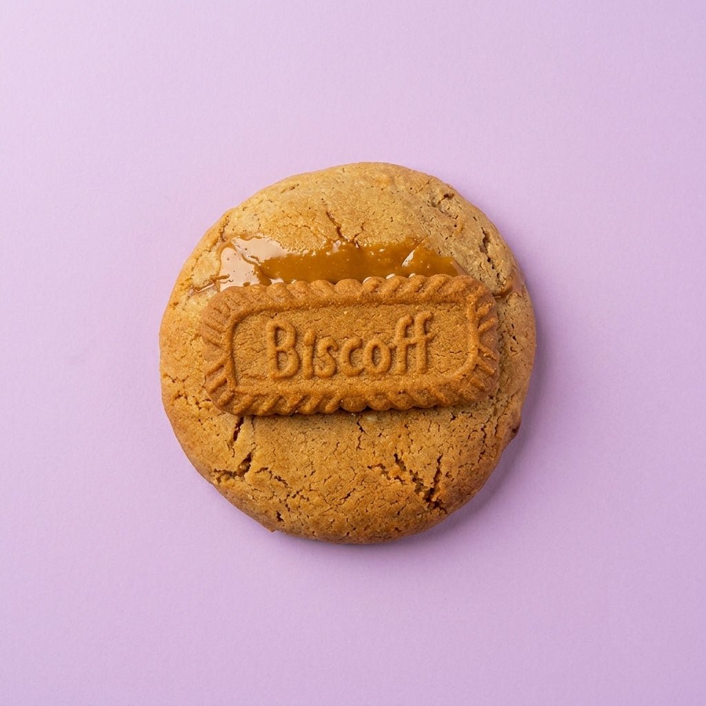 Cookie artisanal au spéculoos et pépites de chocolat blanc livré en France en 48h.